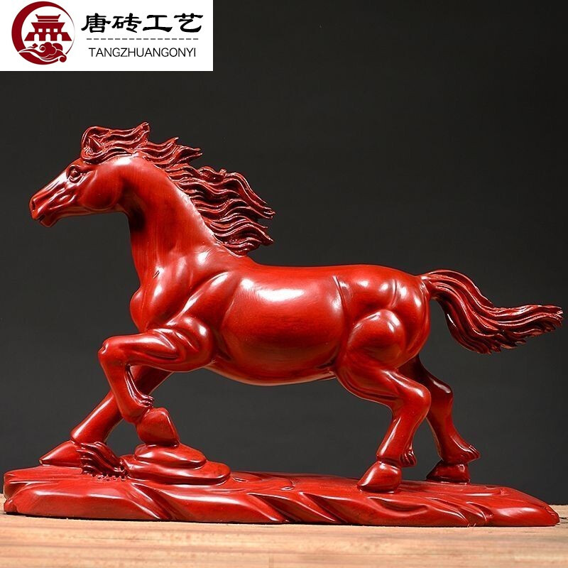 黑檀木雕馬擺件 匠心工藝，馬到成功